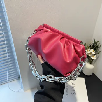 Роскошная сумка через плечо из мягкой кожи с ремешком для женщин, сумочка и портмоне 2023, новая модная женская сумка Cloud Hobos высокого качества