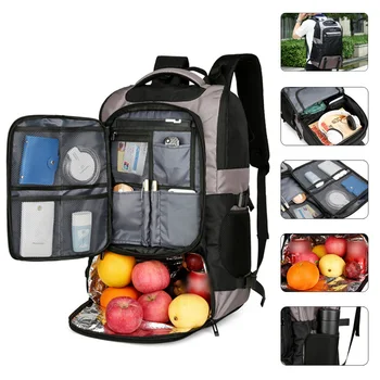 Рюкзак для путешествий на открытом воздухе с теплоизоляцией, утолщенная водонепроницаемая сумка для пикника, пакет со льдом на два плеча, сумки для пикника большой емкости