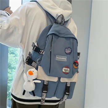 Рюкзак женский большой емкости для студентов младших классов средней школы INS модный бренд модный тренд рюкзак женский