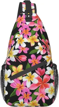 Рюкзак-слинг Hawaii Tropical Flowers, повседневный рюкзак через плечо, сумка-слинг, нагрудный рюкзак для мужчин и женщин, спортивный поход, тренажерный зал