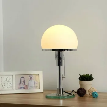Светодиодная настольная лампа, дизайнерская лампа Bauhaus, прикроватная тумбочка для спальни в скандинавском стиле, простая стеклянная настольная лампа для гостиной, уникальные светильники