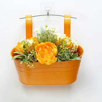 Сливной однотонный декоративный настенный держатель для цветов со съемным крючком Подвесной цветочный горшок Home Decor