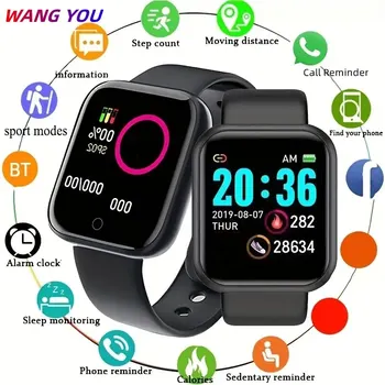 Смарт-часы с многофункциональным механизмом Y68Smart, подключенные по Bluetooth, для мужчин и женщин, подходящие для Android