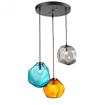 Современный креативный стеклянный подвесной светильник Nordic 6 цветов G9 led столовая кухня подвесной светильник прикроватный подвесной светильник для спальни