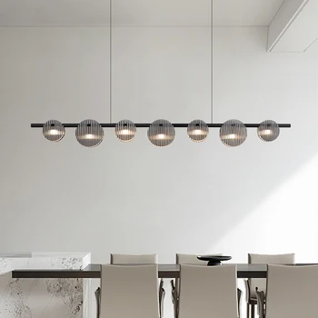 Современный минималистичный стиль светодиодный подвесной светильник для столовой Кухни бара Гостиной Спальни Потолочный светильник Черная художественная люстра