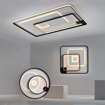 Современный потолочный светильник для гостиной, Интеллектуальная Светодиодная Люстра для спальни, кабинета, Модные простые лампы для украшения интерьера ресторана