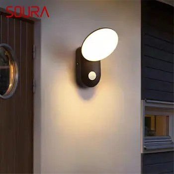 Современный Простой настенный светильник SOURA, светодиодные водонепроницаемые винтажные бра, светильник для наружного декора дома, балкона, коридора, внутреннего двора
