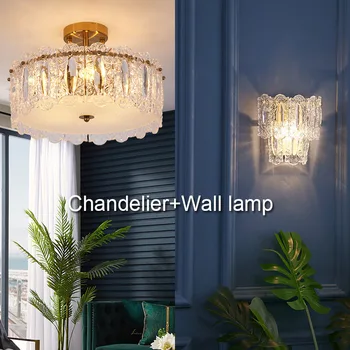 Современный роскошный потолочный светильник из хрусталя во французском стиле, украшение гостиной, спальни, кабинета, светодиодное внутреннее освещение для дома