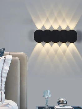 Современный светодиодный настенный светильник мощностью 6 Вт для украшения дома Скандинавский настенный светильник для гостиной спальни Настенное бра для мытья посуды Алюминиевое освещение холла Отеля