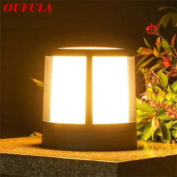 Современный Уличный светильник OUFULA LED Водонепроницаемый Настенный светильник на столбе IP65 для домашнего сада