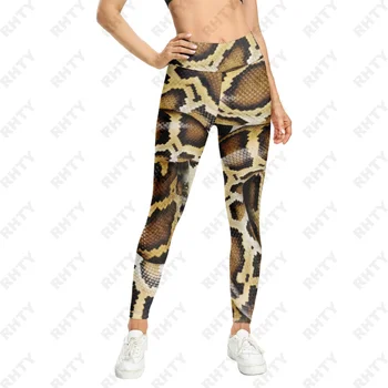 Спортивные Леггинсы, женские штаны для йоги с 3D принтом 
