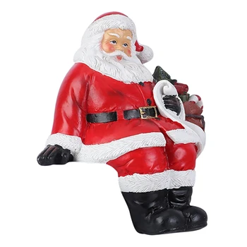 Статуэтка Санты, Рождественская игрушка из смолы, украшение сумки, статуэтка для домашнего рабочего стола, Праздничное новогоднее украшение Рождественского стола