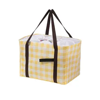 Теплоизоляционная сумка для пикника, водонепроницаемая сумка для кемпинга с фиксацией температуры, Походная сумка для ланча, Аксессуары для кемпинга с большим отверстием