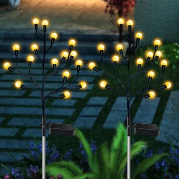 Уличные фонари для газона во дворе на солнечных батареях, наружные водонепроницаемые светодиодные фонари для украшения сада виллы Firefly, Атмосферные светильники