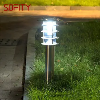Уличный солнечный светильник SOFITY для газона, современный светодиодный водонепроницаемый садовый светильник для внутреннего дворика виллы