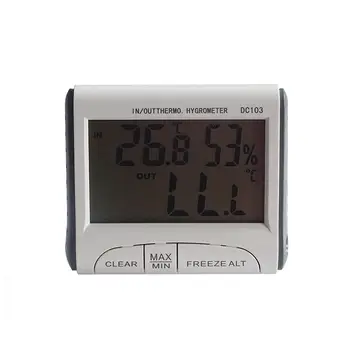 Цифровая Метеостанция Термометр Гигрометр DC103 Измеритель Температуры И Влажности ЖК-Дисплей В помещении На Открытом воздухе Проводной Внешний Датчик Тестер