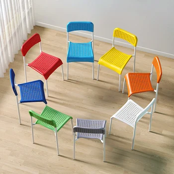 Шезлонг для гостиной со спинкой Plastic Relax Single Mobile Ресторанные стулья из смолы, Желтая сандалия, мебель для дома WXH35XP